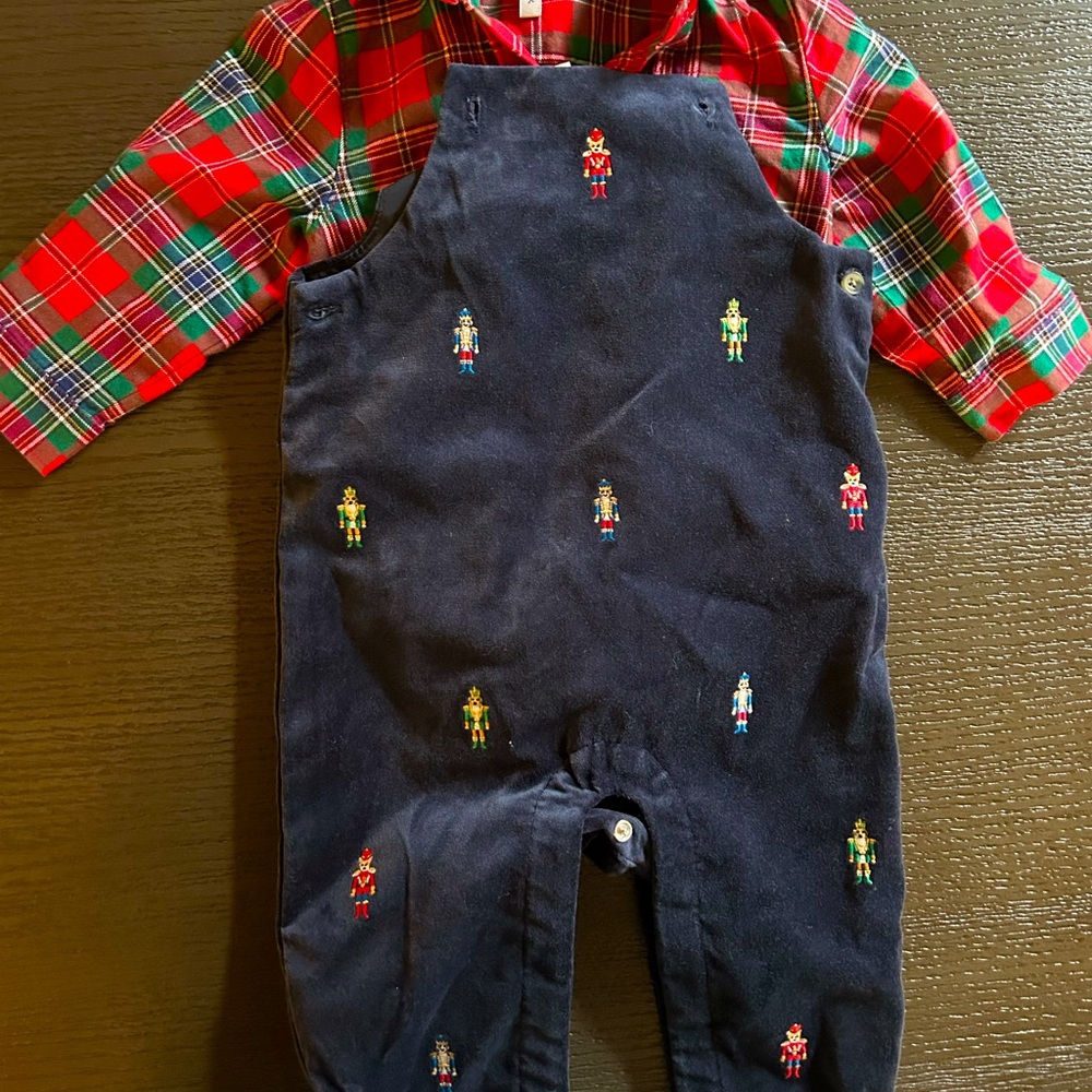 Overalls- Janie and Jack holiday buttons - New